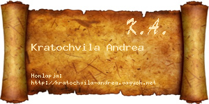 Kratochvila Andrea névjegykártya
